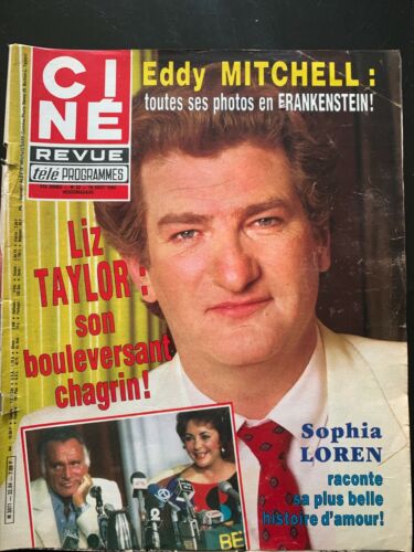 c)Ciné Télé Revue 16/8/1984; Eddy Mitchell/ Liz Taylor/ Sophia Loren/ R. Burton - Zdjęcie 1 z 1