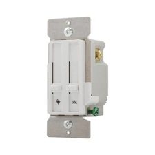 NEW EATON SDC15-W-K Slide Fan/Light Control Dimmer Non-Preset 1.5A 300W 120VAC