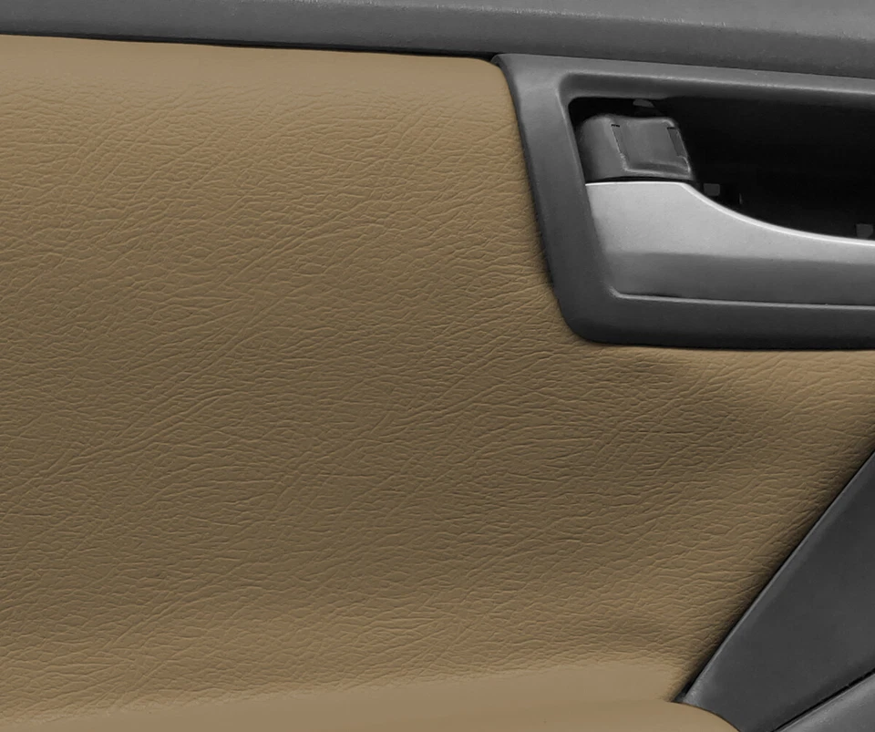 Se adapta a Toyota Prius 2010-2015 PVC cuero reposabrazos delantero cubierta del panel de la puerta beige Foto 3 de 4