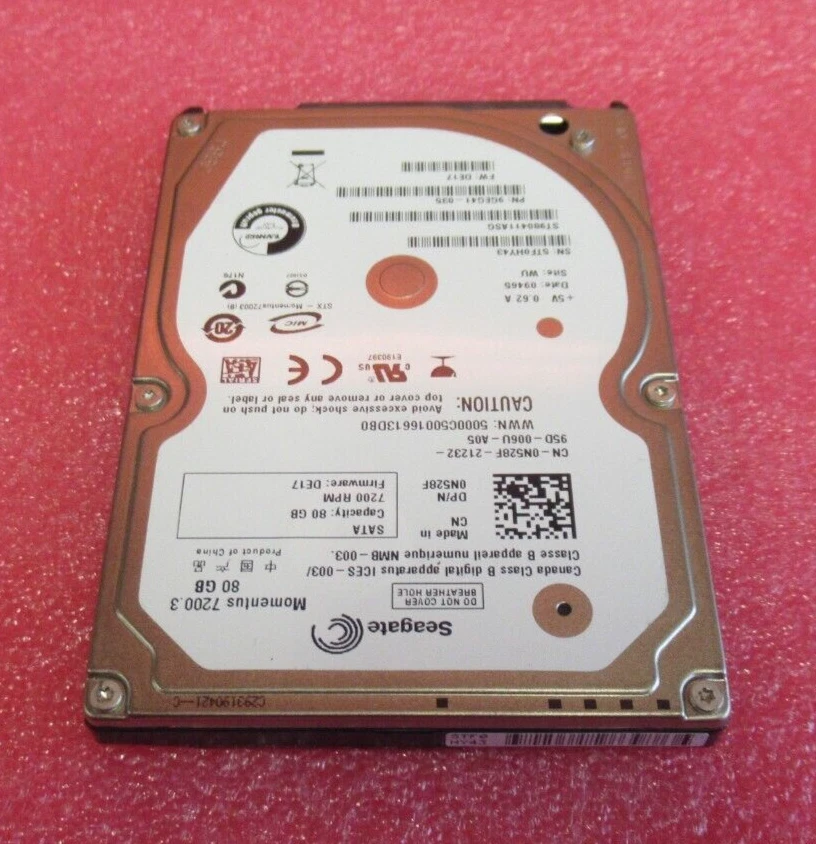 Seagate ST980411ASG N528F Momentus 7200.3 80GB 7200RPM 16MB 2.5" Internal HDD - Image 3 of 4