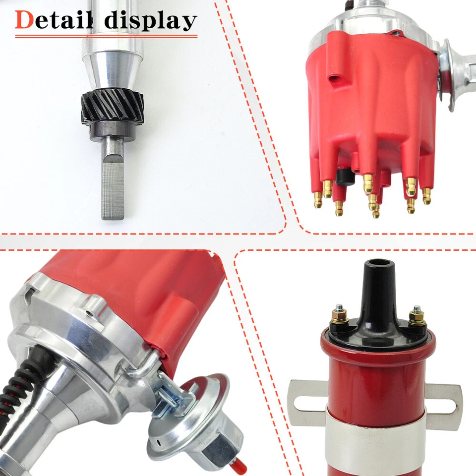 FOR INTERNATIONAL SCOUT RED HEI Distributor 392 345 304 266 + 45K COIL + WIRES - Image 3 of 4