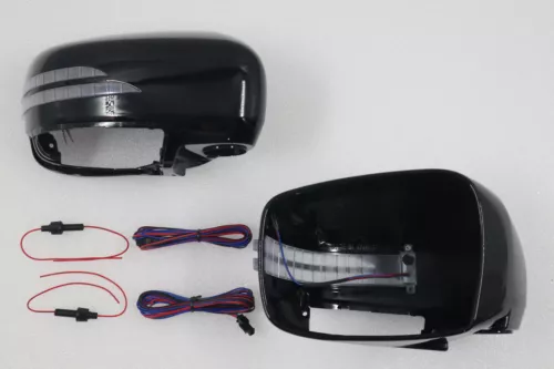 LED Turning Signal Mirror Black Cover For INFINITI 2011 2012 2013 M37 M56 M35H