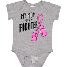 Inktastic My Mom Is A Fighter Breast Cancer Awareness Boxing Baby Bodysuit Fight
