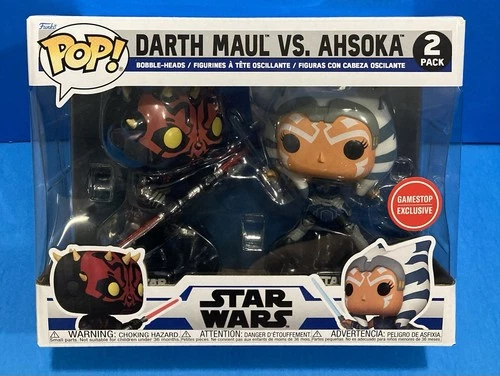 Funko Pop Darth Maul vs Ahsoka 2 Pack GameStop Exclusive Star Wars Bobble-Heads