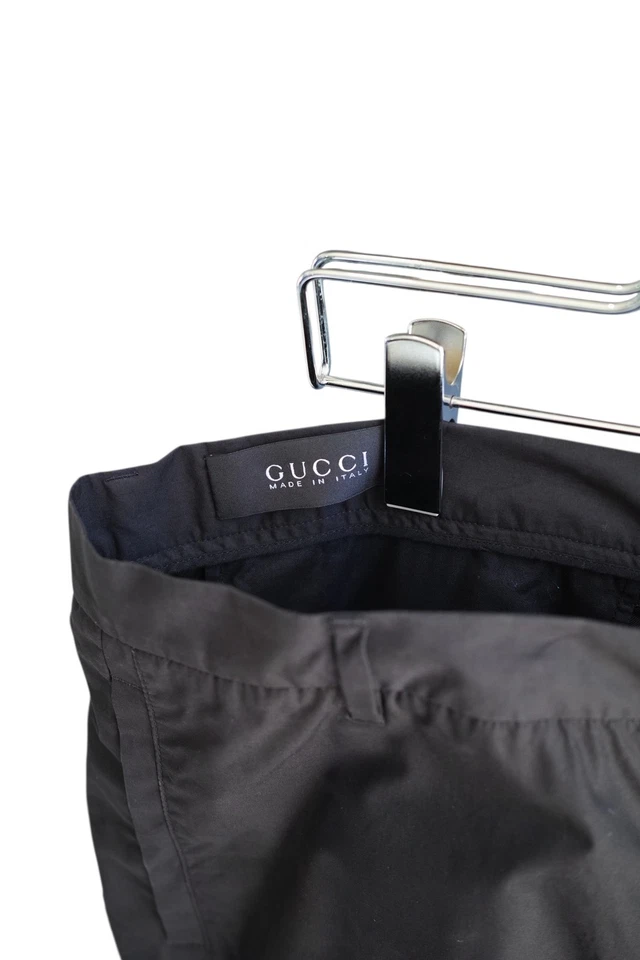 GUCCI Algodón pantalones cónicos negro talla 52 - Imagen 3 de 4