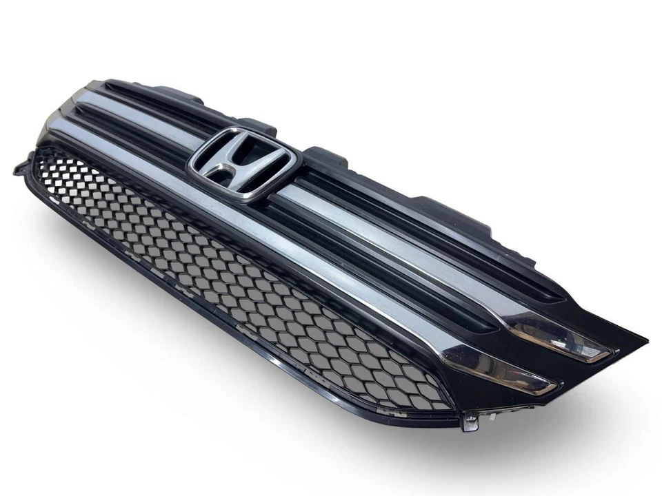 Parachoques delantero Honda Pilot 2016-2018 parrilla superior negro y cromado Foto 3 de 4