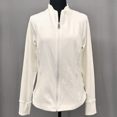 Athleta Salutation Ribbed Jacket Athletic Luxe Studio to Street Yoga Running L