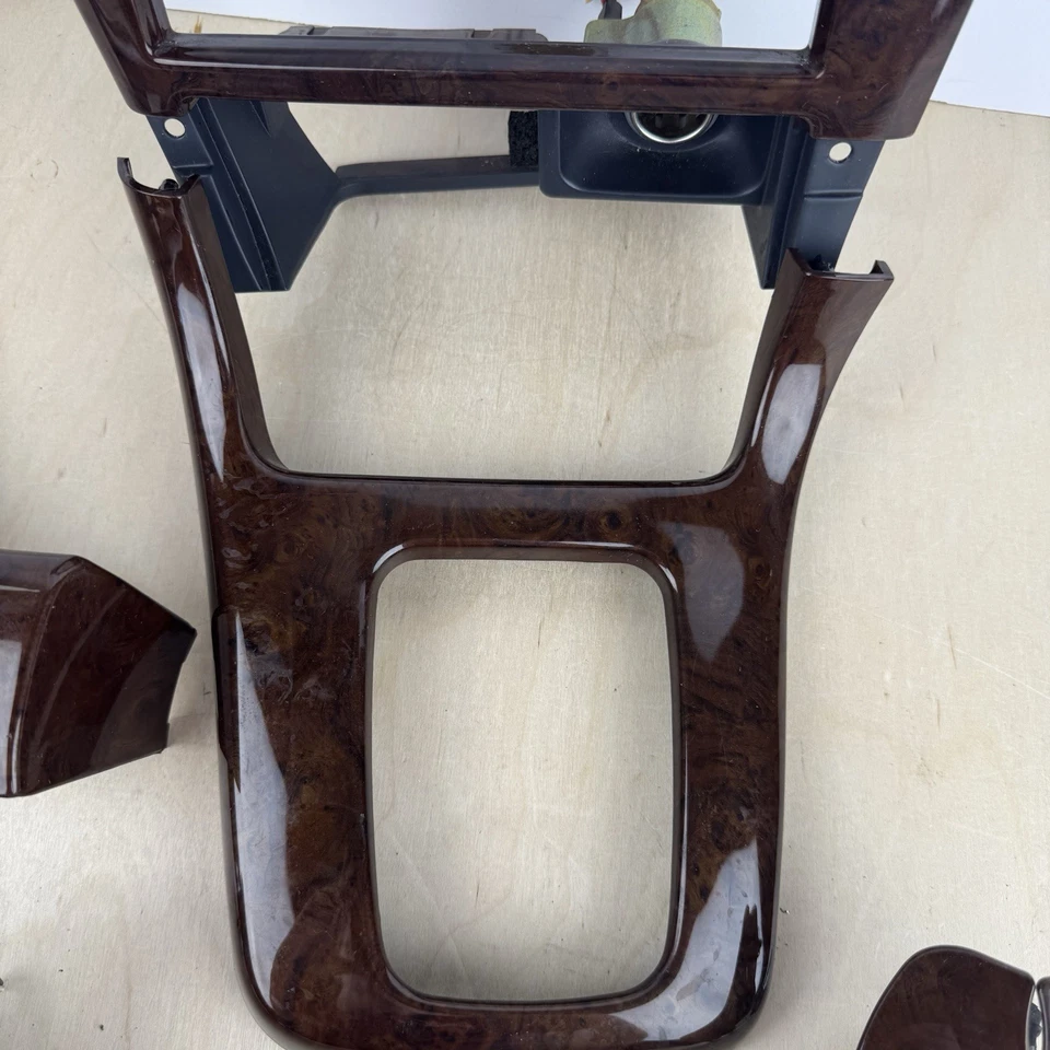 00-04 Subaru Legacy Outback Baja Woodgrain Trim Bezel Set W/ Switches OEM - Image 3 of 4