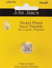 John James Thimble Nickel Plated Steel Crimp Top-Size 7