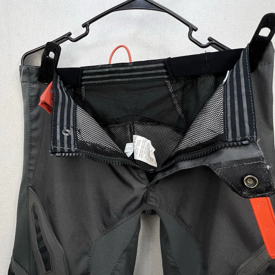 Calças de motocross THOR meninas 9-10 verde couro preto almofadas de proteção equipamento de bicicleta - Imagem 2 de 4