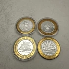 LOT of 4 Limited Edition $10 Gaming Tokens .999 Fine Silver Las Vegas Nevada 🎊