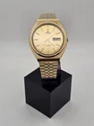 Vintage 80s Lorus By Seiko Mens Daydate Analog Quartz Watch Goldtone Exquisite🔥