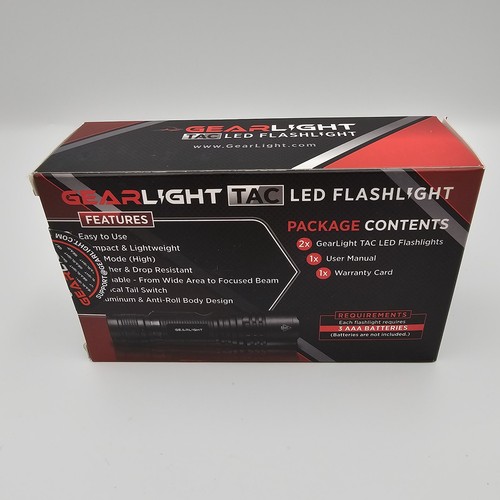 Paquete de linternas LED TAC - 2 linternas tácticas súper brillantes y compactas marrón - Imagen 4 de 10