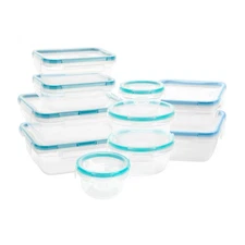 Total Solutions (10-Pack, Mixed Sizes) Plastic Food Storage Containers Set, A...