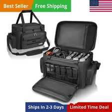 Gun Range Bag for 4 Handguns,Tactical Pistol Range Bag with  Ammo Storage Pouch
