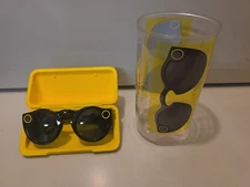 Snapchat Spectacles Gen 1 HD Smart Glasses Black No Charger Or Cap For Container