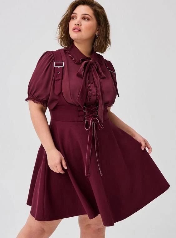 burgundy flower dresses Nobu | Burgundy Bandeau Maxi Dress With Halter-Collar main image 0