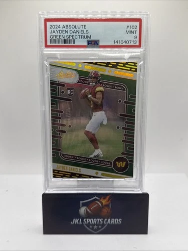 2024 Panini Absolute Rookies Jayden Daniels #102 Green Spectrum /25 PSA 9