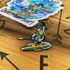 Dangerous Goods X Steve Nazar Apocalypse Duck Kilgore Army Surf Lapel Pin