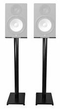Rockville 37  Black Steel Studio Monitor Speaker Stands For Yamaha HS8 Monitors