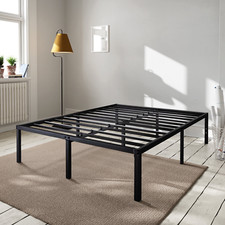 17" Dura Metal Bed Frame Non-Slip Platform Tall Lifted Twin Full Queen King