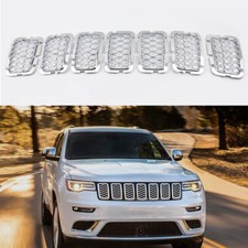 Chrome Front Grille Trim Insert Grill Guard Fits Jeep Grand Cherokee 2017-2021 Chrome Front Grille Trim Insert Grill Guard Fits Jeep Grand Cherokee 2017-2021