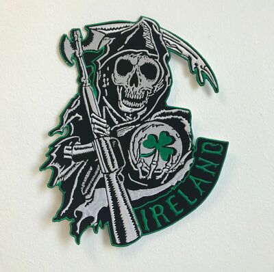 Sons of Anarchy Ireland große Bikerjacke hinten zum Aufnähen bestickt Patch