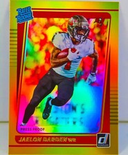 Jaelon Darden RC 2021 Donruss NFL Gold Holo Press Proof Rated Rookie Card #288