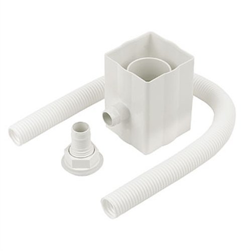 FloPlast Rainwater Diverter Kit White Water Butt Fits Square & Round Down Pipes - Afbeelding 1 van 3