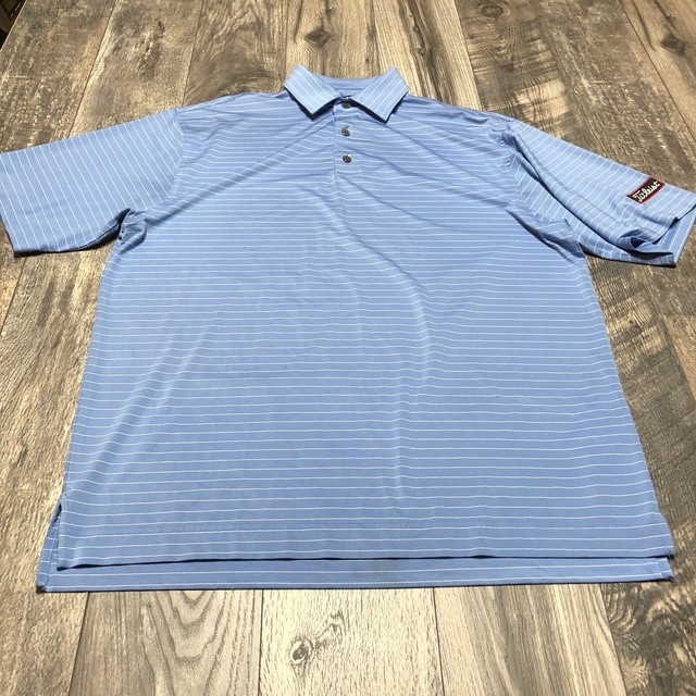 Mens FootJoy Polo Golf Shirt Size Large Light Blue Lookaway GC Titleist Logo | eBay