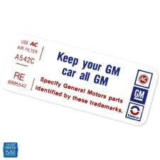 1977 Firebird Trans Am All 2-V Keep Your GM All GM Decal RE 8995542 EA