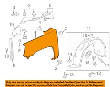 GMC GM OEM 10-16 Terrain-Front Fender Left 22846919