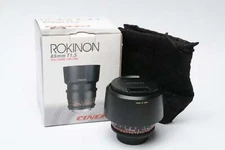 Rokinon 85mm T1.5 AS IF UMC Full Frame Cine DS Lens for Nikon Mount, Boxed