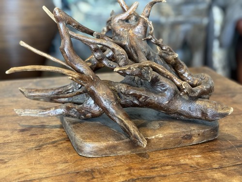 This is a vintage driftwood sculpture made of several different pieces attached - Picture 2 of 10