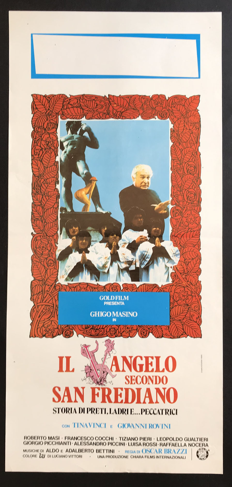 Locandina originale film Il vangelo secondo San Frediano (1978) - Regia di Oscar Brazzi