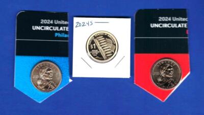 2024 PDS BU and Proof Sacagawea Dollar Set= P D from Mint Sets Plus S Mint Proof