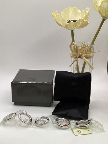 CK Calvin Klein Silber Edelstahl Ringe Größe 5 5er Set Neu im Karton - Bild 7 von 8