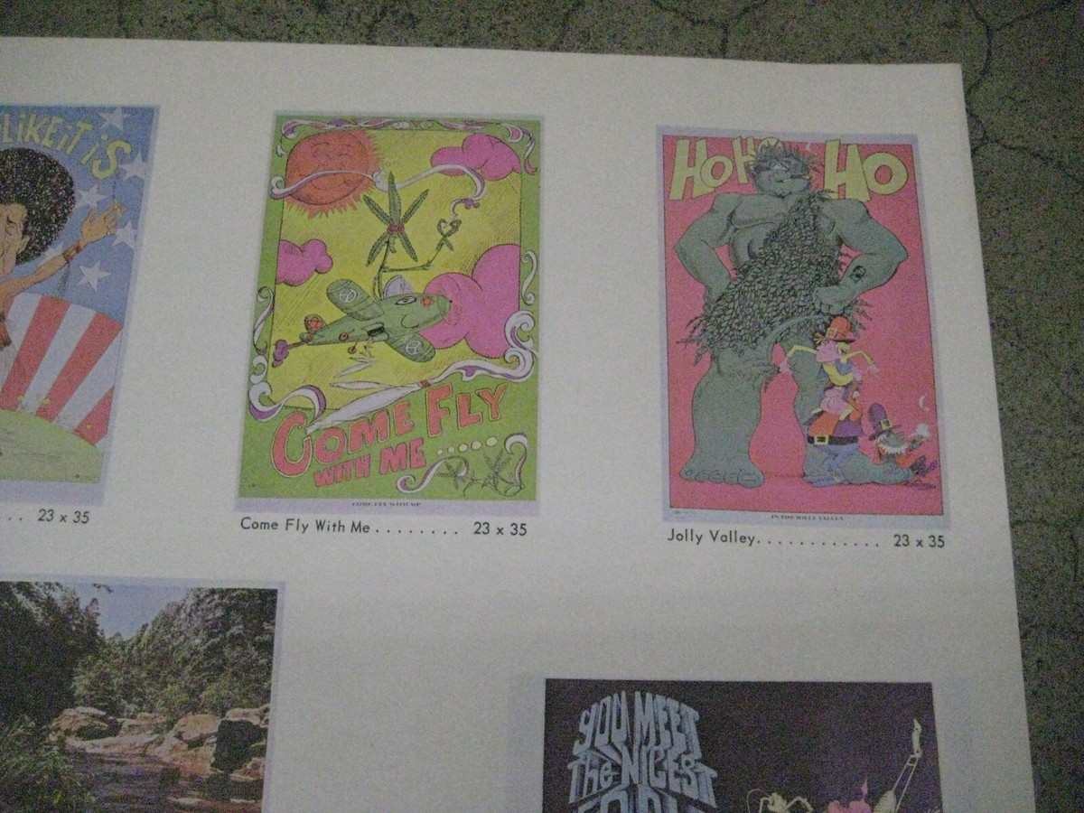 1970s vintage poster USA製 Blacklight Poster Zig Zag Man Enjoy 70's Vintage Poster | eBay