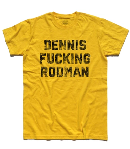 T-Shirt Homme Dennis F*** Rodman NBA Chicago Bulls Pistons Detroit Basket