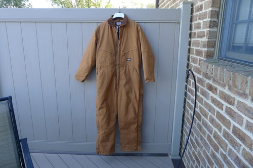BIG SMITH TAN COTTON DUCK COVERALLS 44+, THINSULATE LINED