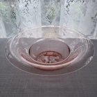 11" HEISEY Gibson Girl Pink Flamingo Rolled Edge Console Bowl