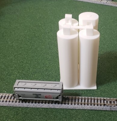 Nscale 1/160 3d Printed Grain Elevator / 4 Silos. Free Shipping Made In Usa