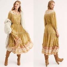 FREE PEOPLE X SPELL & THE GYPSY COLLECTIVE Womens XS or 6 Dahlia Maxi Dress NEW