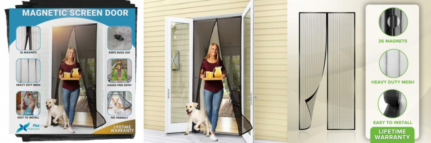 Flux Phenom Reinforced Screen Door Fits Up To 38 x 82 Inch for