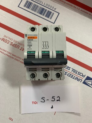 Merlin Gerin C60H Multi9 D20 Circuit Breaker 25203 400V New