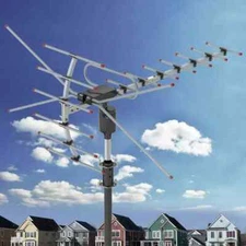 990 Miles HD 1080P Outdoor Amplified HDTV Digital TV Antenna VHF UHF 360°Rotatio