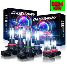 6x LED Headlight+Fog Light Bulbs Kit For Chevy Avalanche 1500 2500 2002-2005
