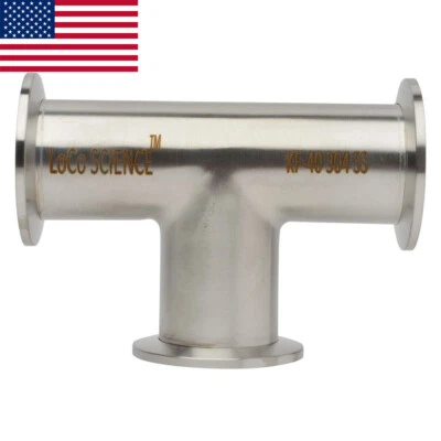 KF-40 NW-40 Tee Vacuum Fitting SS304 LoCo SCIENCE!!