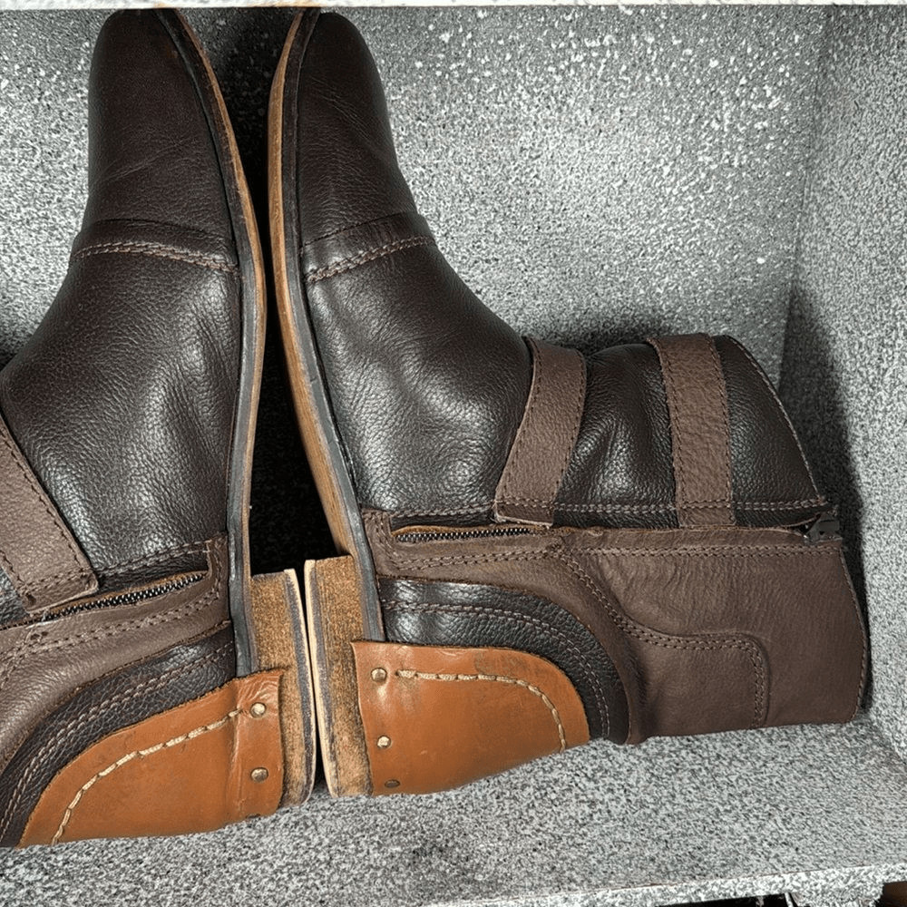 Naughty Monkey Leather Tricolored Patchwork Ankle… - image 3