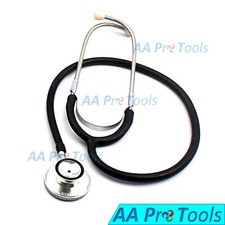 New Black-Color Double/ Dual Head Stethoscope EMT Doctor Nurse Vet Student B-785